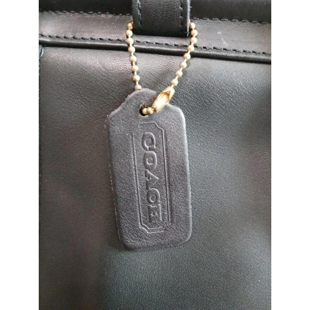 Coach Vtg Leather Handbag Weston Shopper Bag No. 9021 With Gold Hardware
